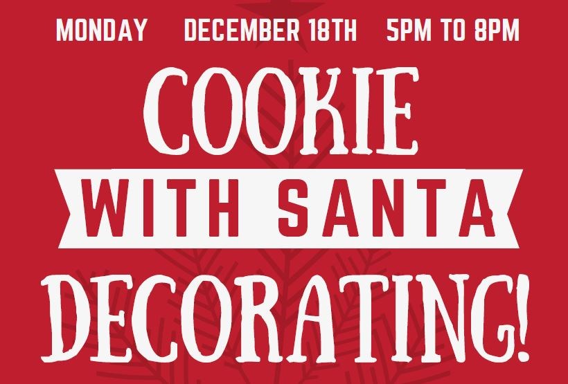 Cookies with Santa decorating event