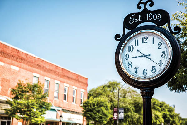 Old clock in the Town of Wendell