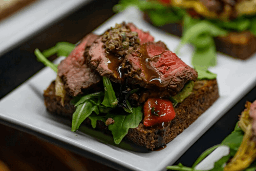 plate of roast beef