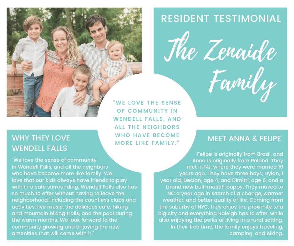 Zenaide family, Wendell Falls residents