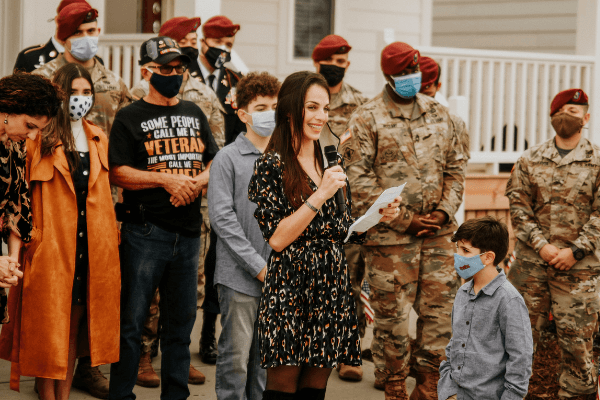 Family speech at Hero Home ceremony