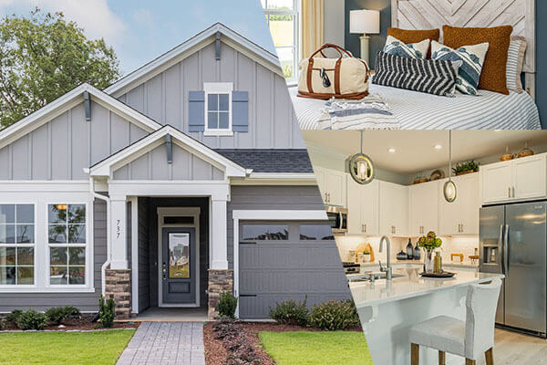 Collage of home at Wendell Falls