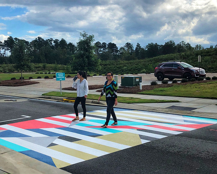 Painted crosswalk at Wendell Falls