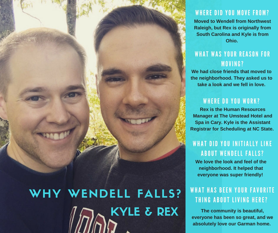 Wendell Falls residents, Rex and Kyle