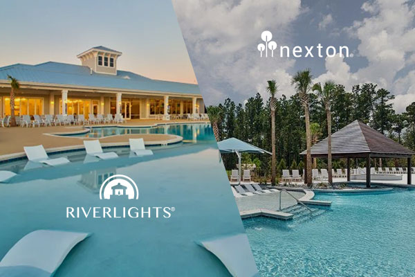 Collage showing Nexton and Riverlights communities.