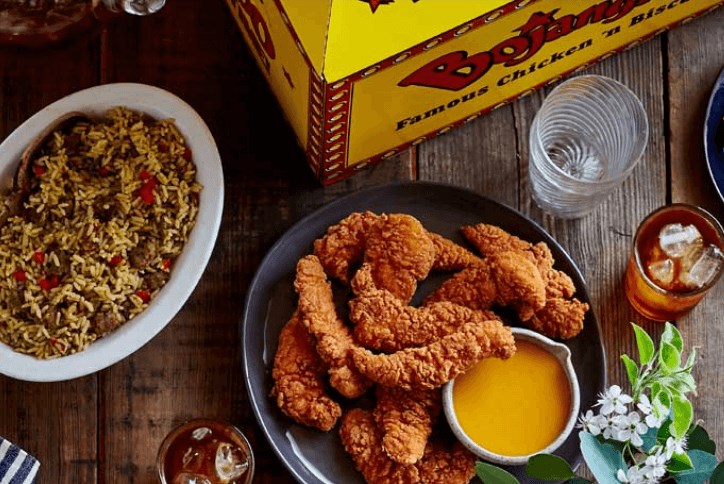 Plate of food from Bojangles restaurant