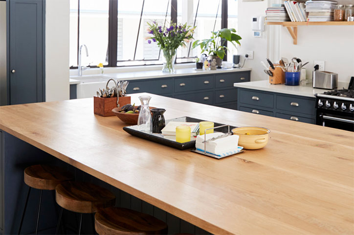 Organized kitchen island