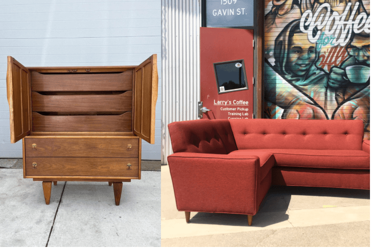 Retro furniture pieces