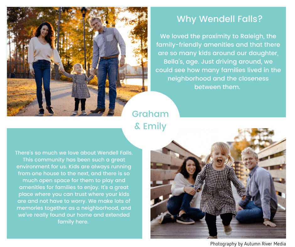 Graham and Emily share why the love living in Wendell Falls.