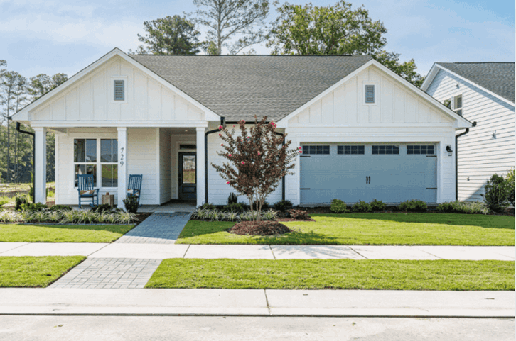 Exterior of David Weekley model home