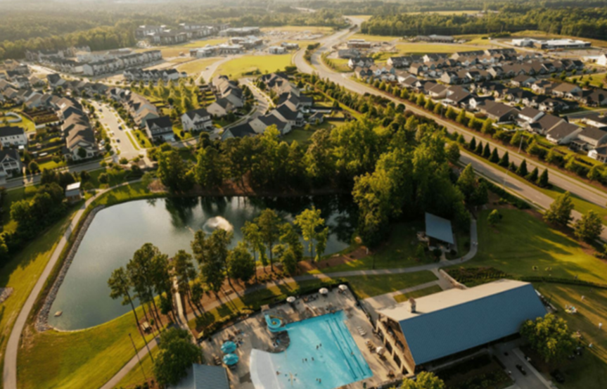 Aerial View Farmhouse