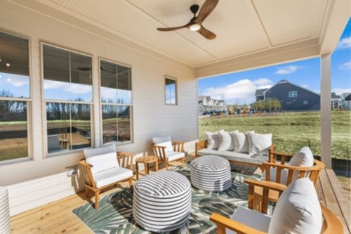 Patio of Bladen home plan by McNeill Burbank