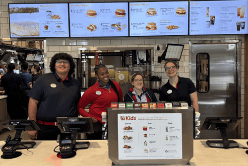 Chick-fil-A Wendell Falls staff behind the counter